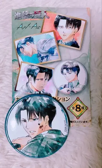 새상품 진격의 거인 리바이 Art-Pic 캔뱃지 컬렉션