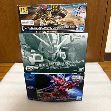 건담 프라모델 HG RG 3체 세트 블라스트 임펄스, 게르그그메나스 등