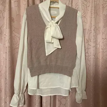 MISCH MASCH 리본 포함 레이어드 셔츠