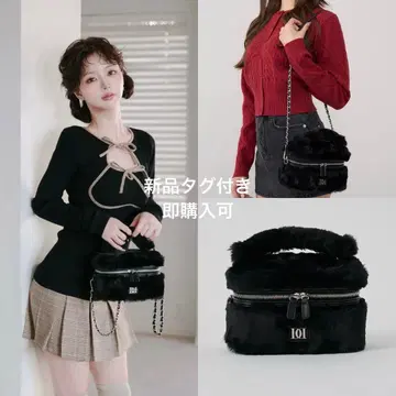 Darich 인조 모피 숄더 미니백 BLK 블랙