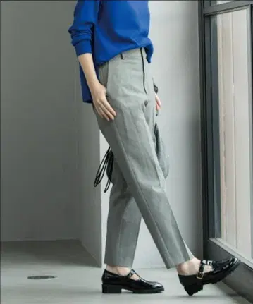 오파크 클립 팬츠 웜 터치 테이퍼드 팬츠 S 그레이