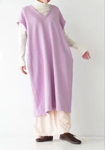 새상품 prit 프릿 V넥 원피스 속기모