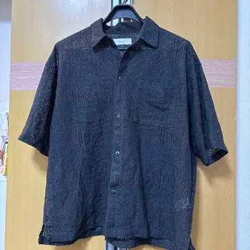 RAGEBLUE 반팔 시스루 셔츠