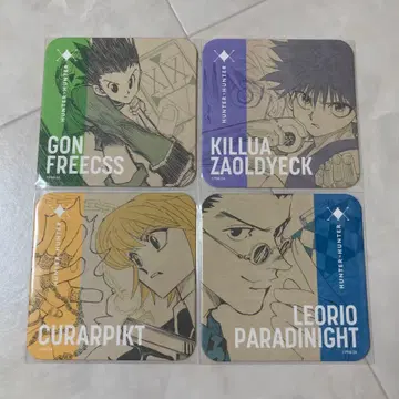 HUNTER x HUNTER 아트 코스터 곤 레오리오 크라피카 키루아