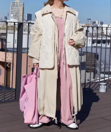 택 포함 새상품! 더블 클로젯 퀼팅 베스트 모즈 코트