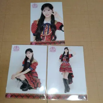 야기 아이츠키 AKB48 무도관 빨간색 체크 랜덤 브로마이드 컴프