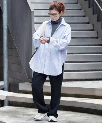 새상품급 스픽 앤 스팬 옥스 루즈 셔츠 스트라이프