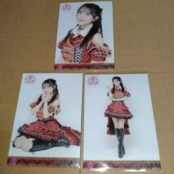 무카이치 미온 AKB48 무도관 빨간색 체크 랜덤 브로마이드 컴프