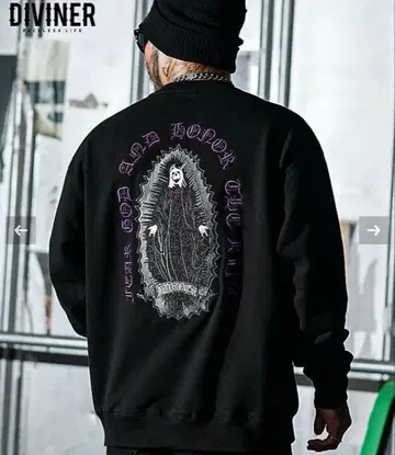 DIVINER 디바이너 Grim Reaper Sweat 프리 블랙
