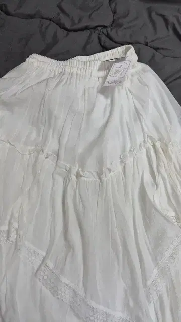 mejestic legon 화이트 롱 스커트 M 사이즈