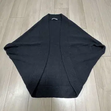 띠어리 럭스 알파카 혼방 돌먼 가디건 볼레로 다크 그레이