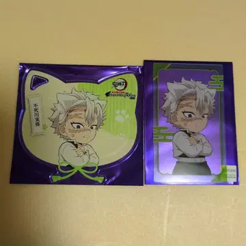 귀멸의 칼날 난자타운 사네미 아크릴 코스터 & 클리어 카드