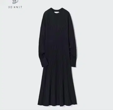 유니클로 3d 리브 크루넥 원피스