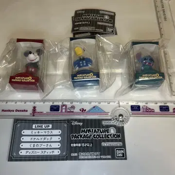 가챠 디즈니 미니어처 & 패키지 컬렉션 3종 세트