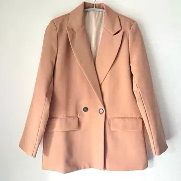 [ 미착용 새상품 ] 베이지 자켓 더블 버튼 포켓 빅 실루엣