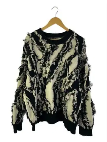 새상품급 MAISON SPECIAL 오버 사이즈/프린지/입체 제브라/니트