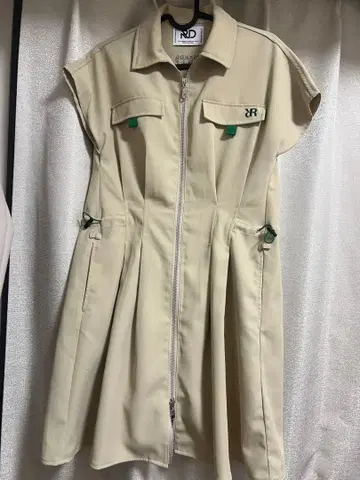 RFLG x RND 프론트 지퍼 원피스 베이지