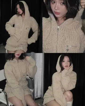 andwang Low Gauge Zip Set Up 베이지