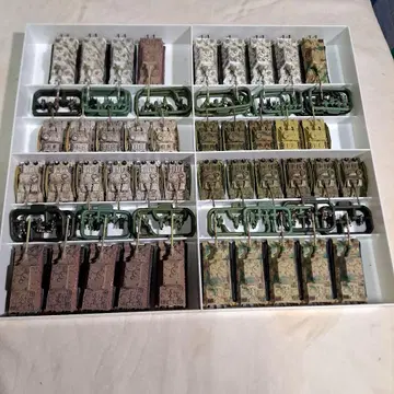 미니 탱크 모델 세트 카모플라쥬 색상 병사 피규어 포함 C