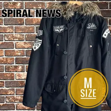 스파이럴 뉴스 밀리터리 자켓 M 블랙 와펜 방한