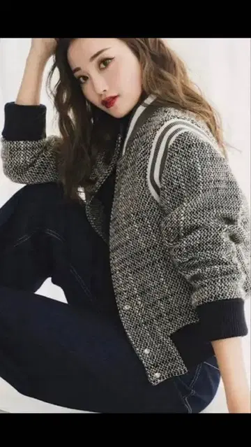 셰리에 새상품급 트위드 블루종