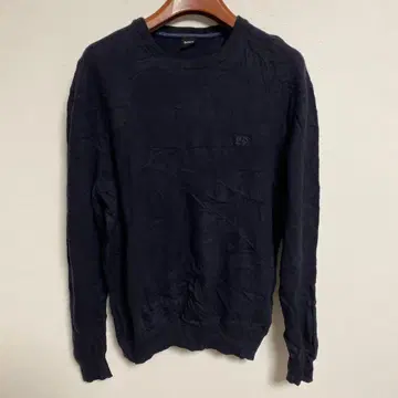 HUGO BOSS 휴고보스 네이비 크루넥 양모 스웨터 XXL