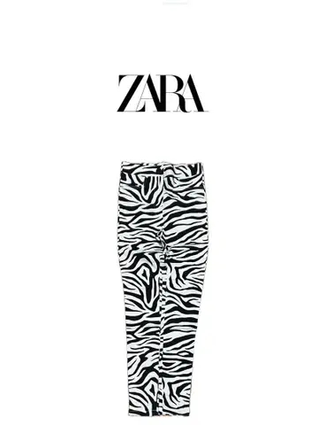 ZARA 자라 스키니 팬츠 스패츠 제브라 패턴