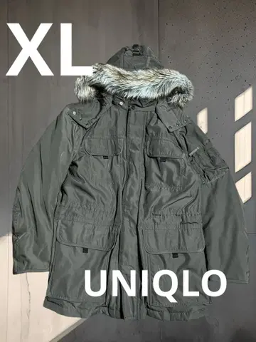 컨디션 최상 유니클로 다운 코트 미니 오니퍼 XL 카키