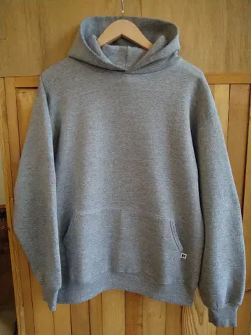 90s 러셀 그레이 후드 부착 맨투맨 트레이닝복