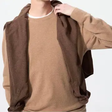 UNIQLO 캐시미어 크루넥 스웨터 XL 베이지 새상품