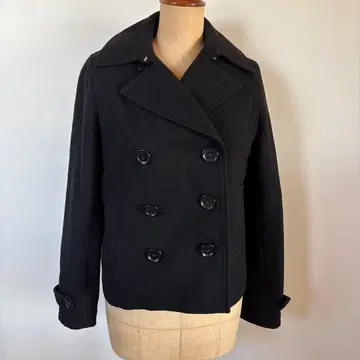 블랙 피 코트 플리스 안감