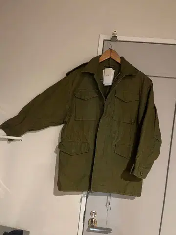 HYKE 밀리터리 자켓 코트 택, 버튼 포함