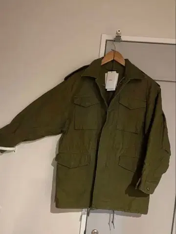 HYKE 밀리터리 자켓 코트 택, 버튼 포함