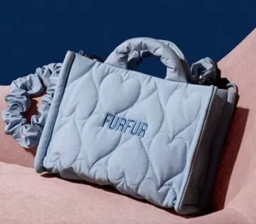 FURFUR 라이트 블루 숄더 핸드백 정가 14300엔