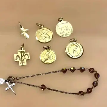 종교적 모티브 골드 참 세트 바티칸 2000년