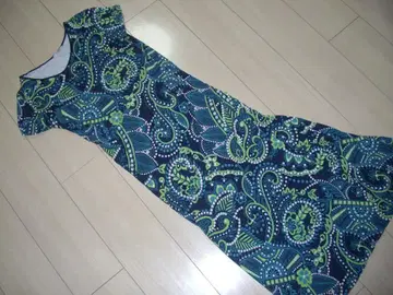 스포티프 페이즐리 무늬 롱 티셔츠 원피스 2 M 미우라 리사코