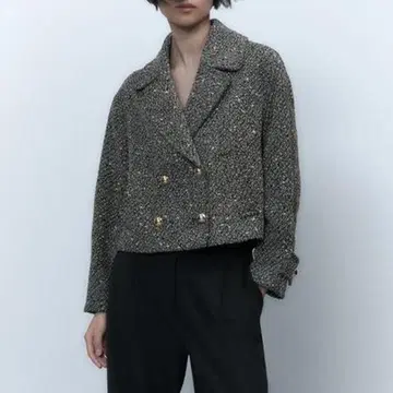 ZARA 더블 브레스트 자켓