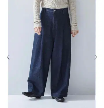 아틀리에 나루세 코튼 데님 턱 팬츠 size 0 완판템