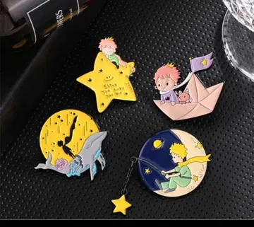 캐릭터 핀 배지 4개 세트