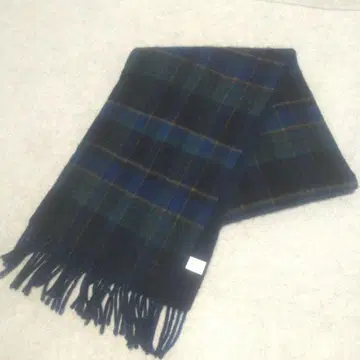 폴스미스 블루 체크 캐시미어 100% 머플러