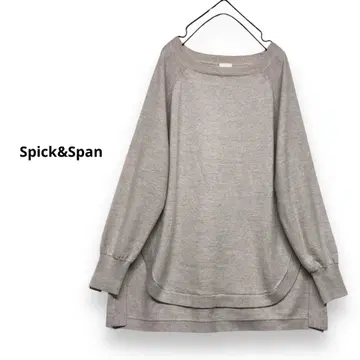 정가 14,300엔 Spick&Span 워셔블 울 라운드 풀오버