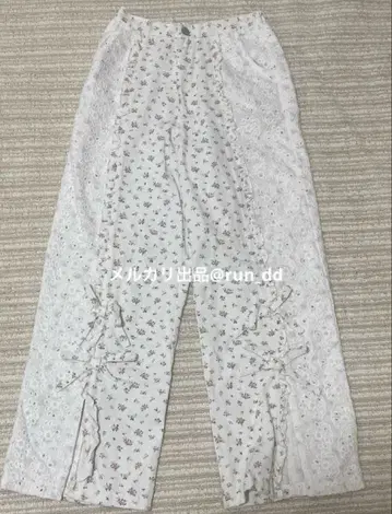 merry jenny 메리제니 슬릿 레이스 팬츠 꽃무늬