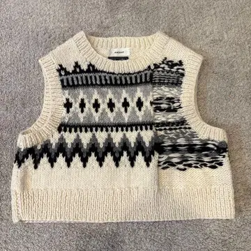 MACHATT 노르딕 무늬 니트 베스트