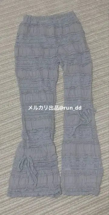 merry jenny 메리제니 리본 레이스 플레어 팬츠 블루