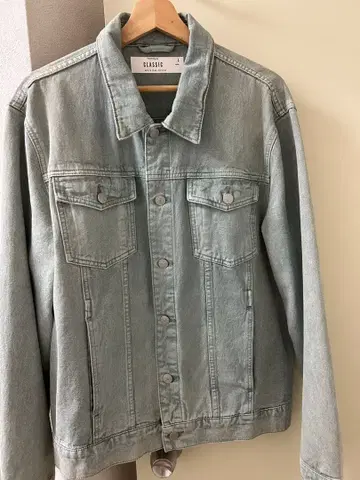 TOPMAN 클래식 데님 자켓 터콰이즈