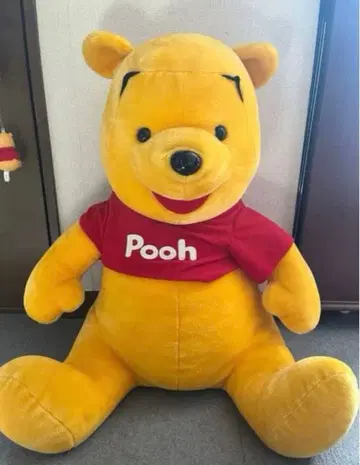 푸우 큰 봉제 인형 빨간색 T셔츠