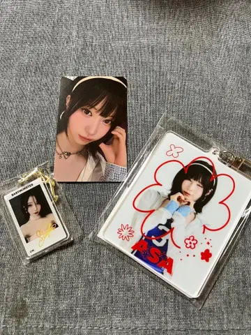 BABYMONSTER 사인 포함 키링 사진 카드 세트 아사