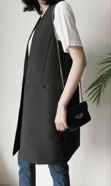 Miniministore 롱 테일러드 베스트 여성용 한국 스타일