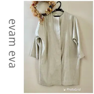 evam eva 노카라 자켓 린넨,코튼