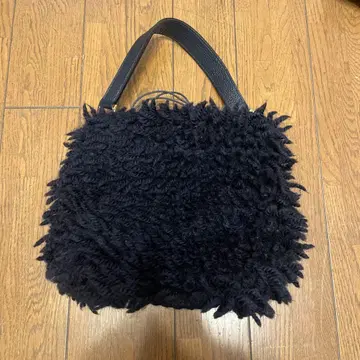 카테리나 베르티니 네이비 프린지 디자인 숄더백